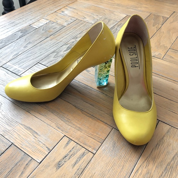pool side Shoes - SOLD- Pool Side Yello Heels
